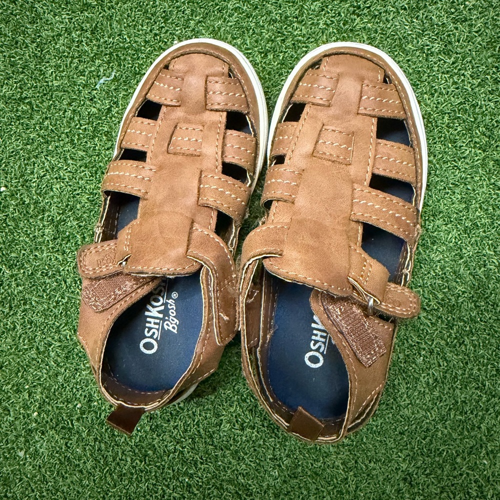 OshKosh B'gosh Tan Brown Kids Fisherman Sandals
